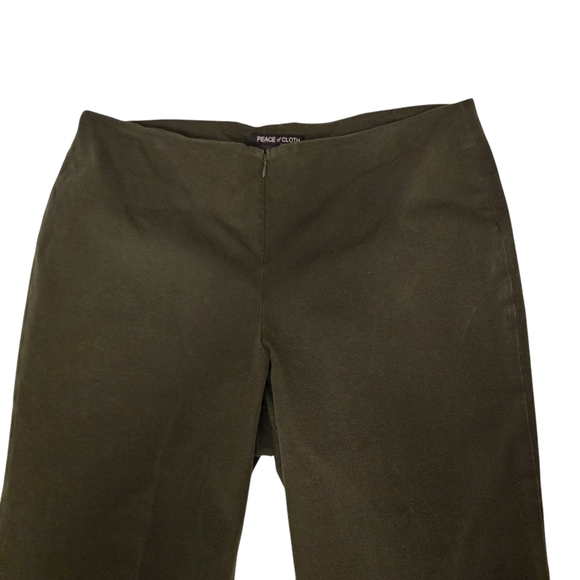 Peace of Cloth Dark Army Green Stretchy Pants Sz 14 - Picture 4 of 14